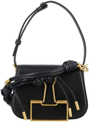 SKELETON BINDER LEATHER SHOULDER BAG