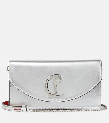 Christian Louboutin Women Loubi54 Laminated Leather Clutch