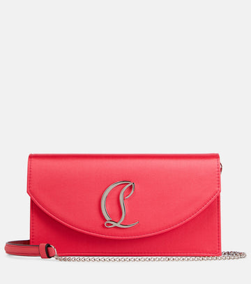 Christian Louboutin Women Small Logo Crepe Satin Clutch