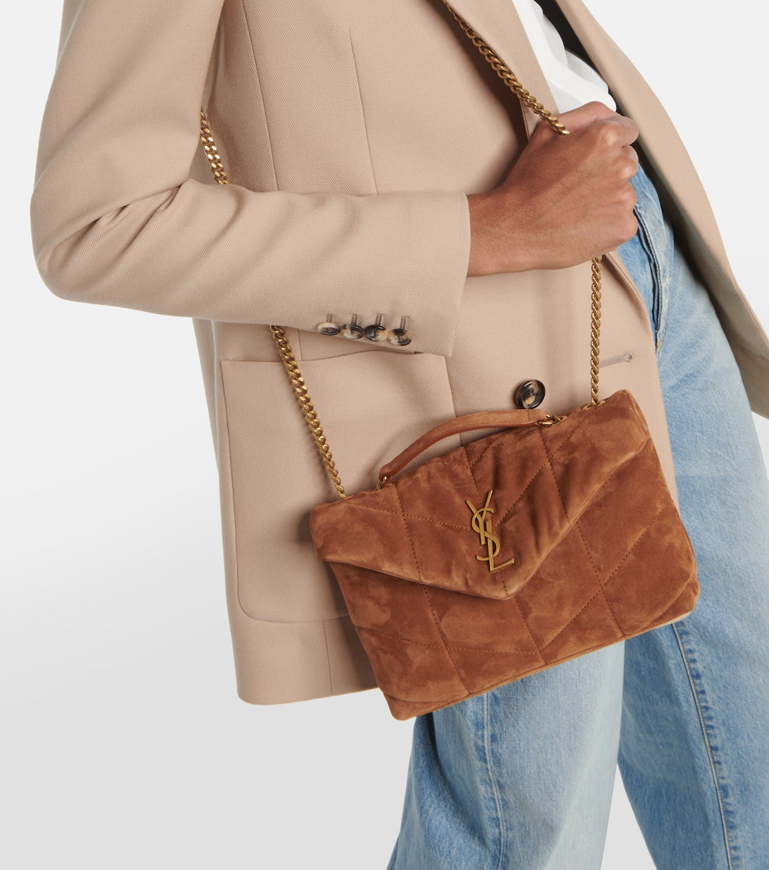 Saint Laurent Women Oy Puffer Leather Shoulder Bag