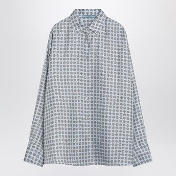 PRADA Oversized Silk Shirt with Paisley Print