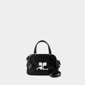 REEDITION BOWLING BAG BLACK PATENT LEATHER