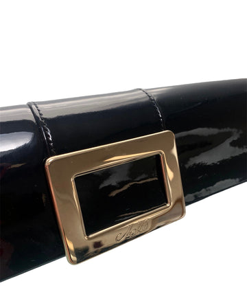 Roger Vivier Black Patent Leather Clutch