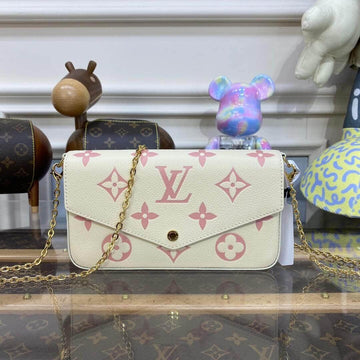 Makersluxe Monogram Leather Pochette Felicie - LUV 445