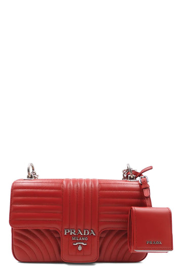 Diagramme Medium Shoulder Bag Red