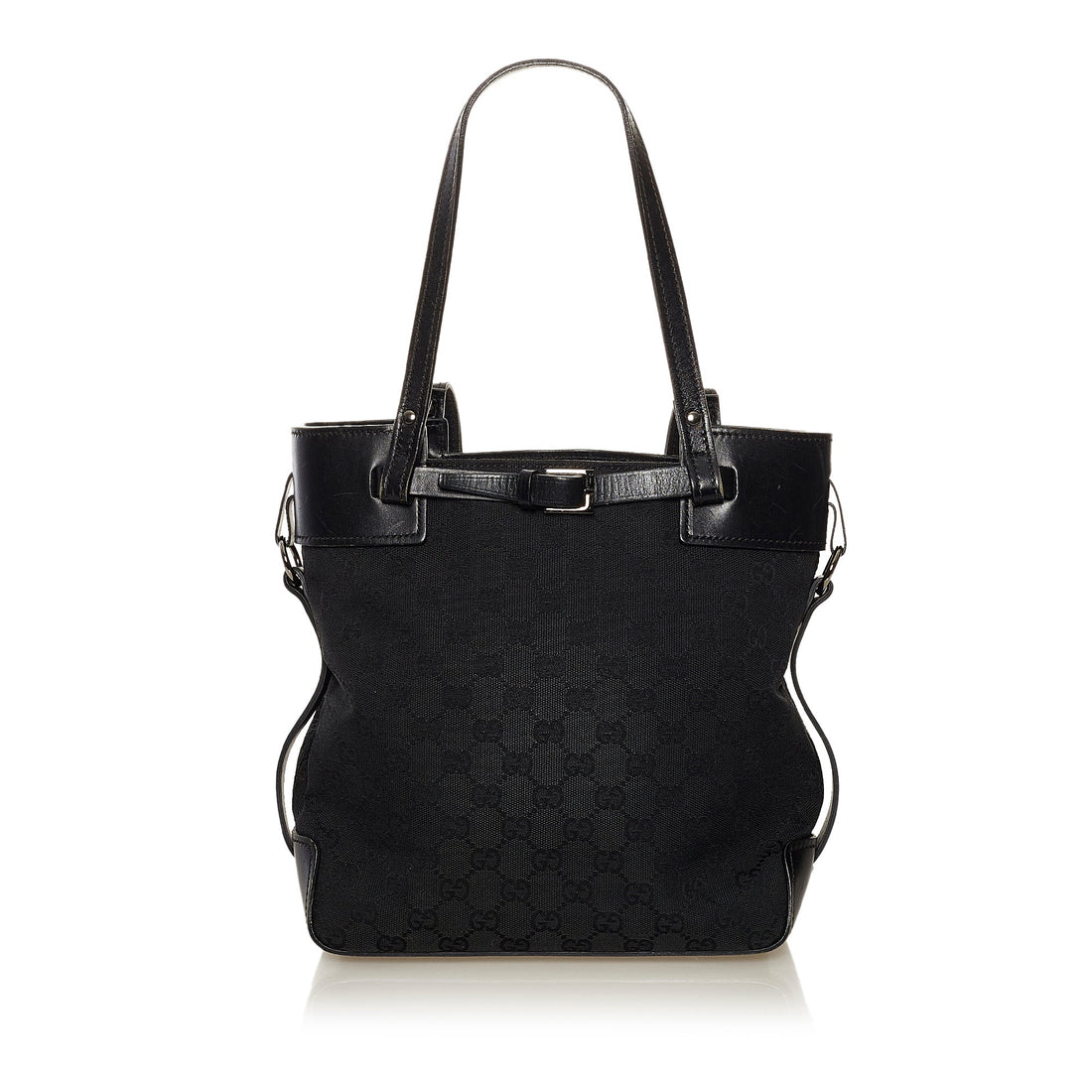 Black Gucci GG Canvas Belt Tote