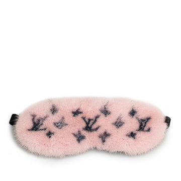 Pink Louis Vuitton Monogram Mink Eye Mask
