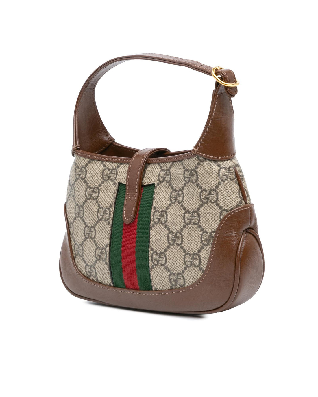 Mini GG Supreme Jackie 1961 Crossbody Bag with Leather Trim and Piston Lock