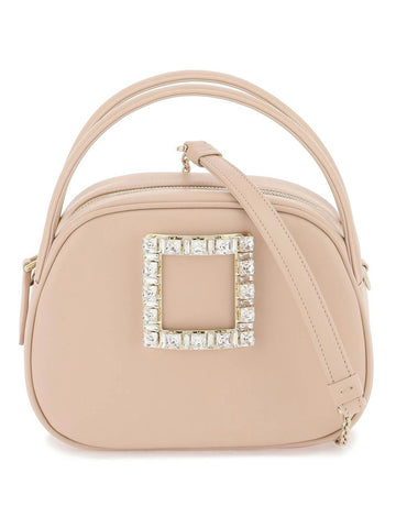 VIV LADYBUG LEATHER MINI BAG WITH RHINESTONE BUCKLE