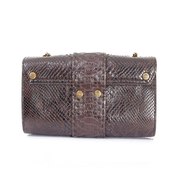Brown Snakeskin Mini Shoulder Bag