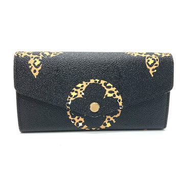 LOUIS VUITTON Long Wallet Purse M67875 Monogram canvas black Monogram jungle Portefeuille Sarah Women Used