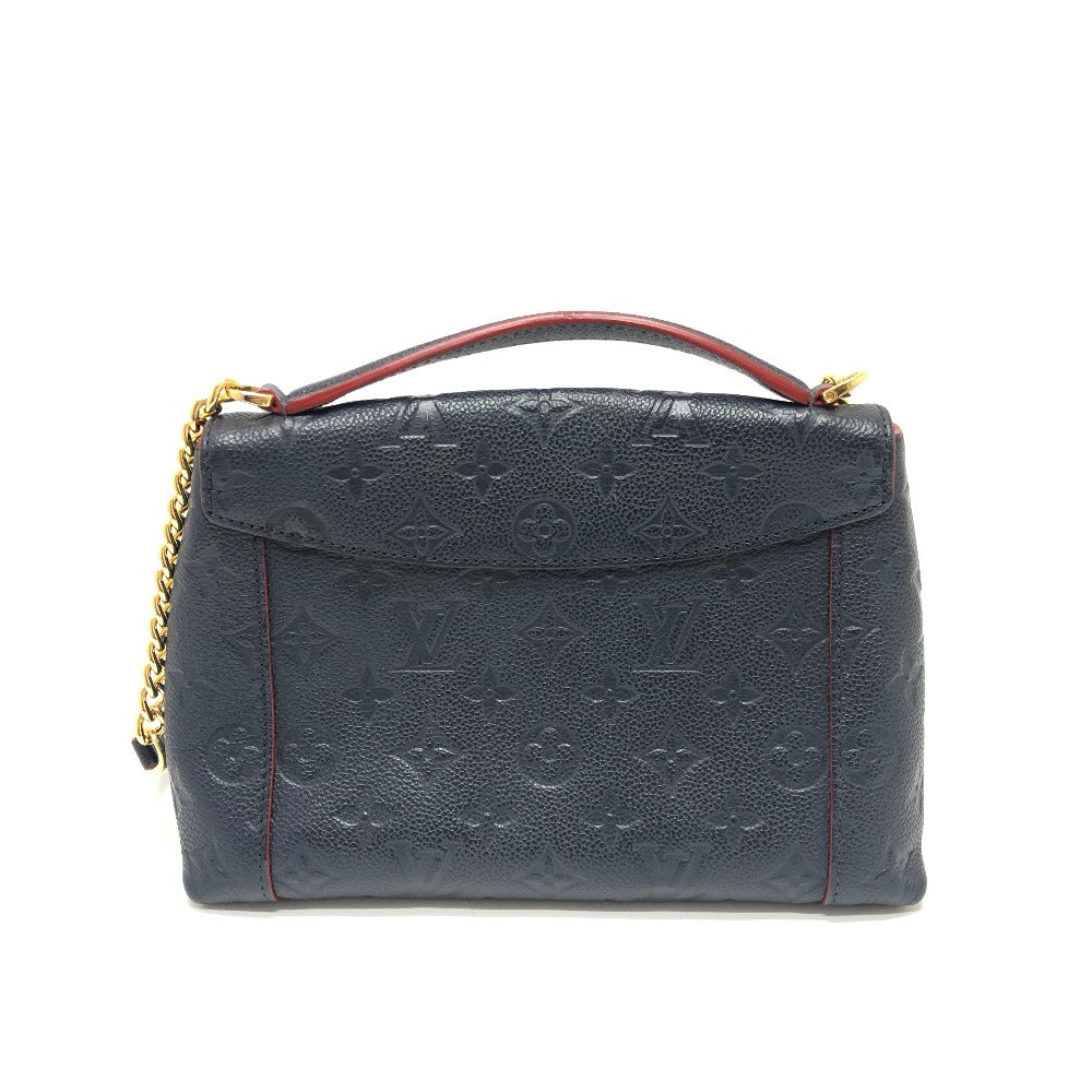 LOUIS VUITTON Shoulder Bag M43781 Monogram Ann Platt Leather Navy Blanche BB Women Used