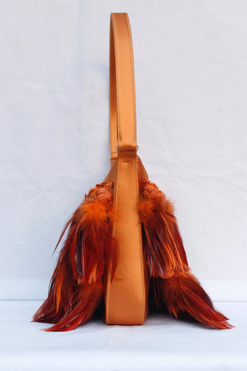 Sac en satin orange Renaud Pellegrino