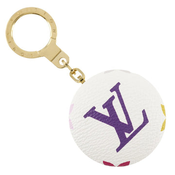 LOUIS VUITTON charm M51911 Monogram Multicolor, Plated Gold White key ring With light Astropill Women Used