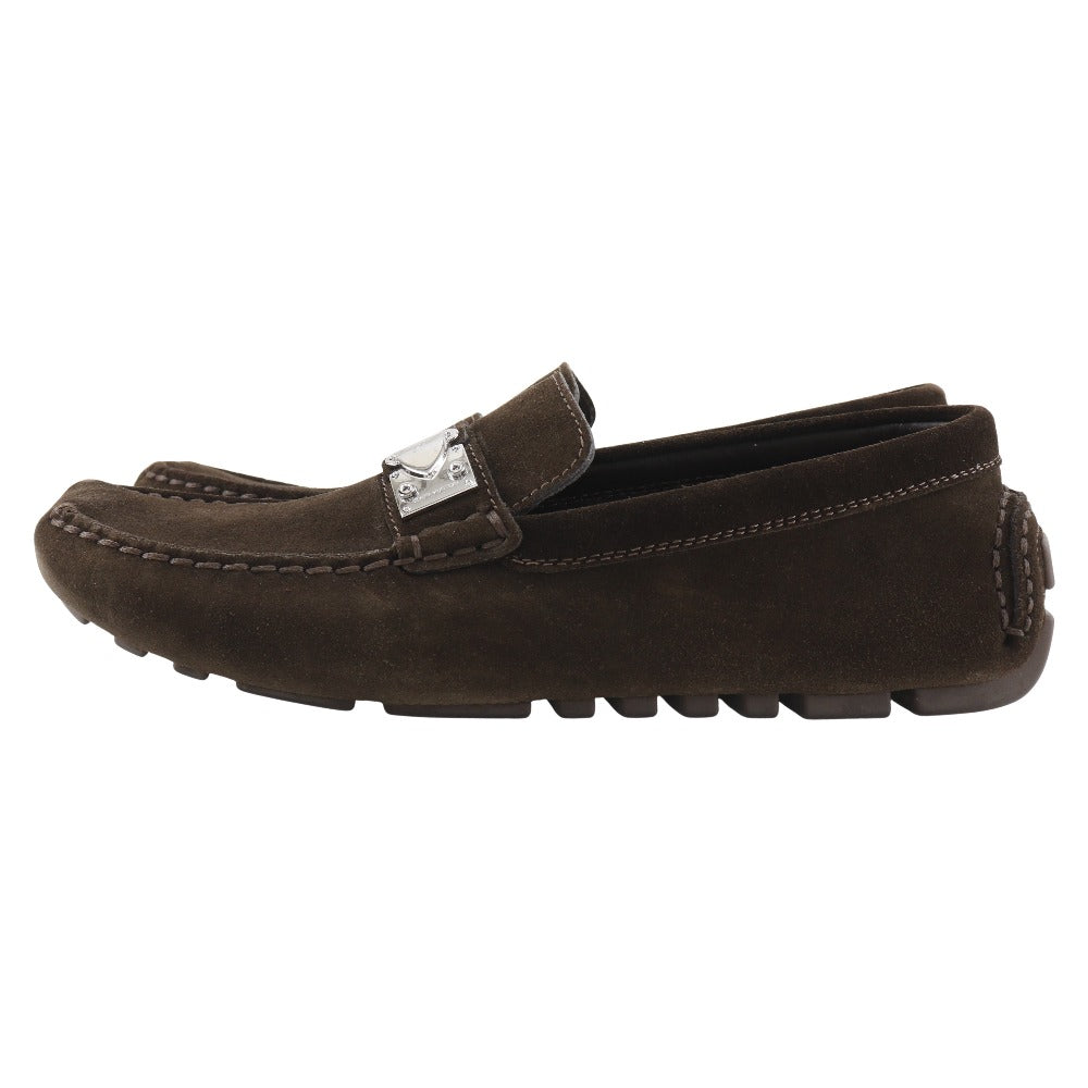 LOUIS VUITTON loafers Suede Brown Driving shoes unisex(Unisex) 6 Used