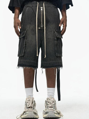 Zip-Up Loose Washed Pocket Jorts