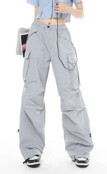 Loose Fit Cargo Denim Pants