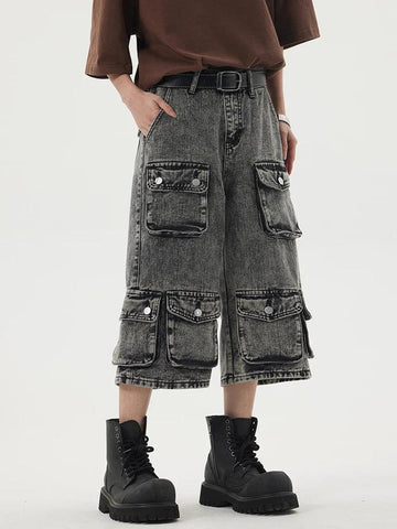 Heavy-duty Multi-pocket Cargo Jorts