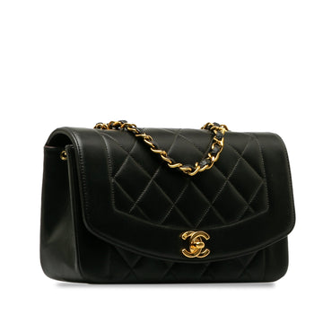 Chanel Diana Small Black Lambskin Gold