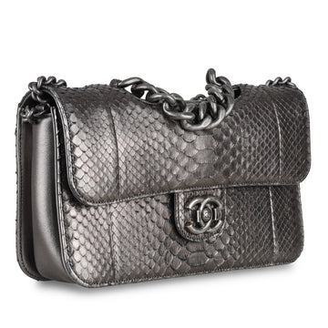 Python Flap Bag - Metallic