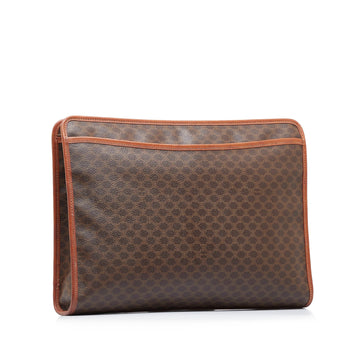 Celine Clutch Brown Macadam Canvas