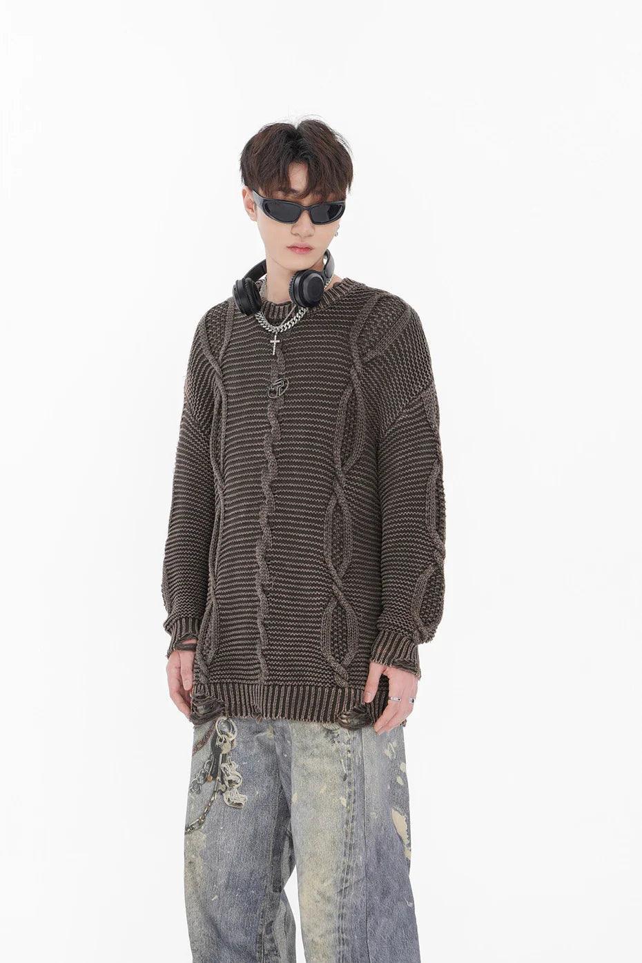 Twisted Cable Knit Sweater
