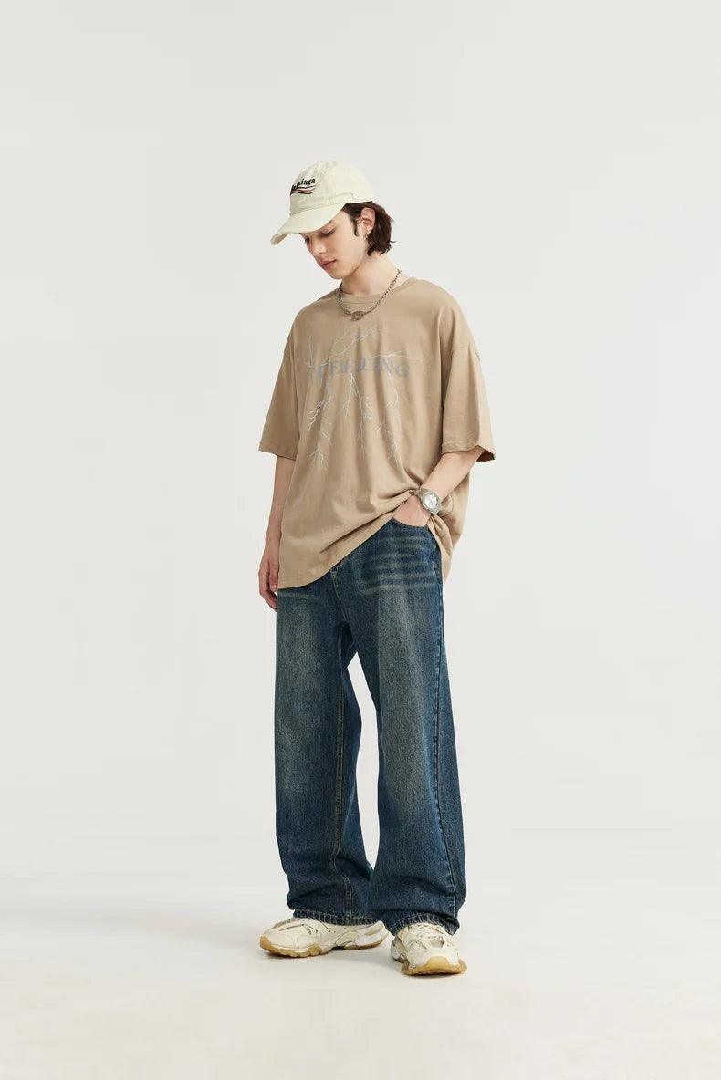 Washed Vintage Loose Jeans