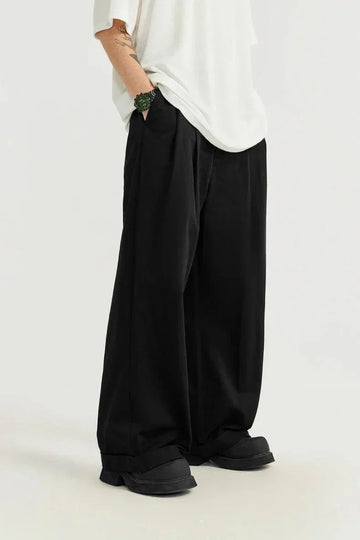 Loose Retro Solid Pants