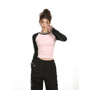 Y2k Contrast Color Women's T-shirt