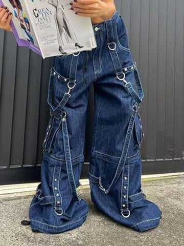 Streetwear Wide Leg Jeans V9833