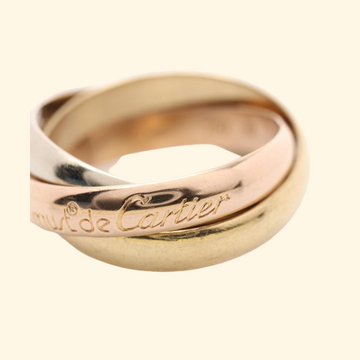 Cartier Trinity Ring K18YG K18WG K18PG Yellow Gold White Gold Pink Gold Three Colors