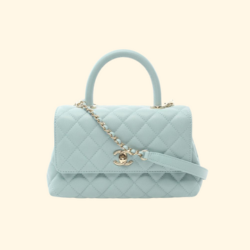 Chanel Top Handle Flap Matelasse Handbag