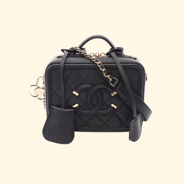 Chanel Caviar Leather Vanity Bag
