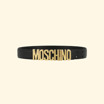 Moschino Leather Logo Belt, Brand New