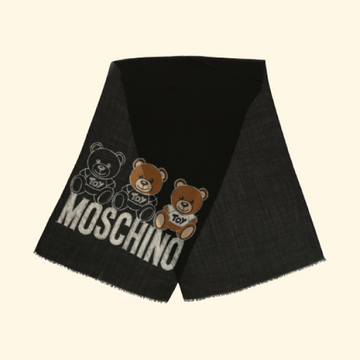Moschino Teddy Bear Wool Scarf, Brand New