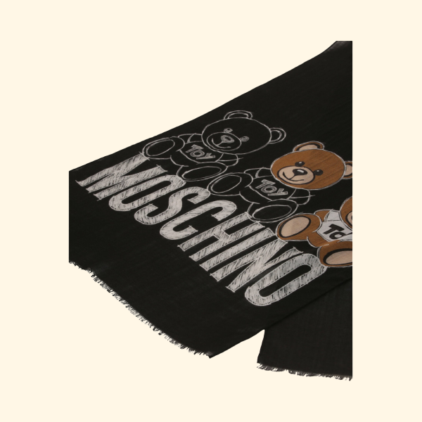 Moschino Teddy Bear Wool Scarf, Brand New