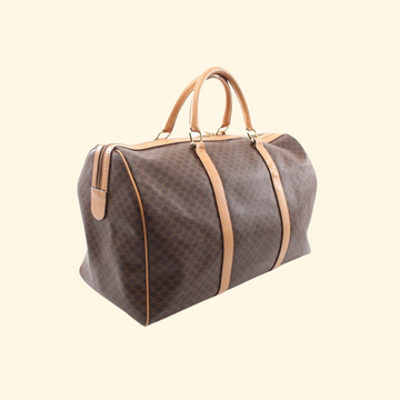 Celine Macadam Boston Light Brown Leather Bag