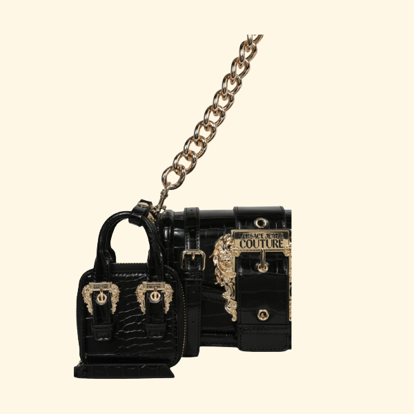 Versace Jeans Baroque Buckle Shoulder Bag