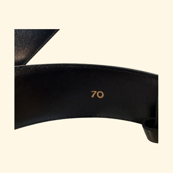 Celine Black Leather Belt