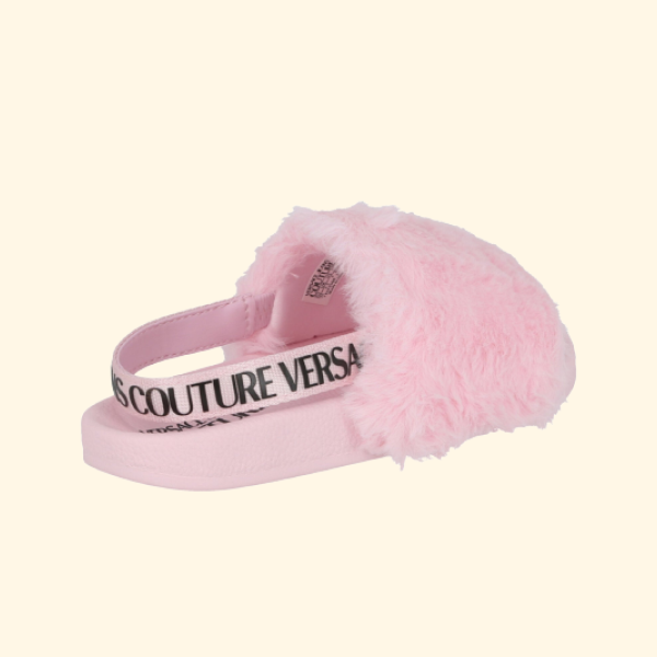 Versace Jeans Shelly Faux Fur Slides, Brand New