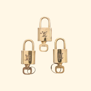 Louis Vuitton Gold Metal Lock&Key