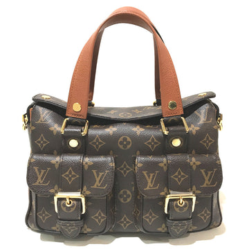 LOUIS VUITTON Handbag M43481 Monogram canvas caramel Monogram Manhattan Women Used