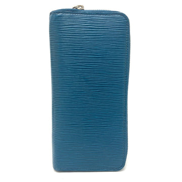 LOUIS VUITTON Long Wallet Purse M60966 Epi Leather blue Epi Zippy Wallet Vertical mens Used