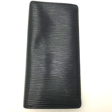 LOUIS VUITTON Long Wallet Purse M60615 Epi Leather Navy Epi Portefeuille Brazza mens Used