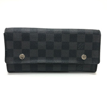 LOUIS VUITTON Long Wallet Purse N63084 Damier Grafitto Canvas black Damier Grafitte Portefeuille long modular Women Used