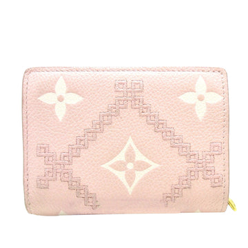 Pink Louis Vuitton Bicolor Monogram Empreinte Broderie Clea Small Wallet