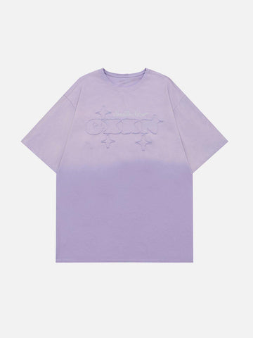 Sneakerland™ - Applique Embroidery Gradient Star Tee