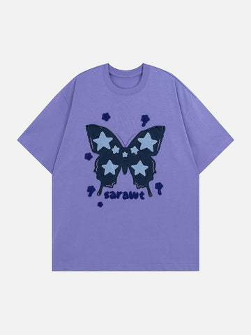 Sneakerland™ - Butterfly Patchwork Tee