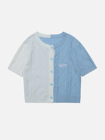 Sneakerland™ - Colorblock Twist Knit Tee