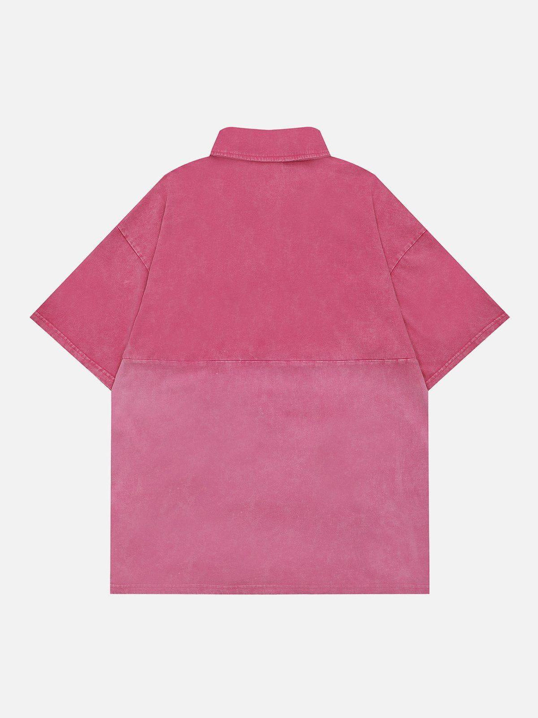 Sneakerland™ - Gradient Patchwork Polo Collar Tee